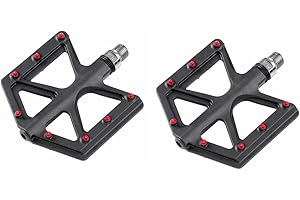FOXCUP Zeray Paire de pédales plates ZP-D213 anti-dérapantes ultra légères, carbone/résine (pédales plates)