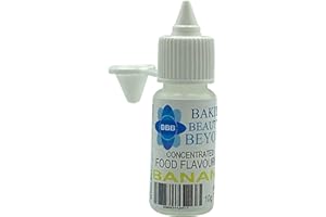 Baking Beauty and Beyond Concentrated Food Flavouring Oil - Dozen of Professional Quality Food Grade Flavouring Oil for Candy Making, Baking, Cooking, Lip Balm and Lip Gloss - Banana (10ml)