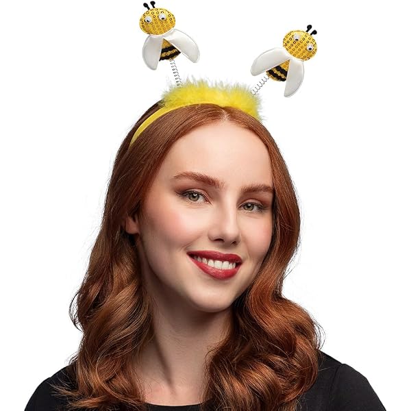 Bienen-Hummelflügel-Haarreifen Mit Bommeln – Karneval, Fasching, Mottoparty Accessoire