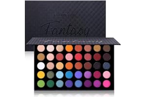 PRISM MAKEUP Lidschatten Palette Bunt 40 Farben - Eyeshadow Palette Matt und Schimmernde - Liedschatenpalete Make Up Palette Hohe Farbwiedergabe für Urlaubs und Alltags Make Up