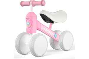 URMYWO Draisienne Bebe 1 2 Ans,Jouet Enfant pour Bébé 10-36 Mois,Vélo sans Pédales,Vélo Bébé,Premier vélo à 4 Roues Silencieuses pour Garçons et Filles,Jouet Bebe 1 an Cadeau Anniversaire Noel