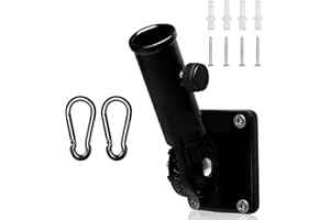 Dantolo zubehör für Haus Garten Balkon Soporte de Asta de Bandera (Negro)