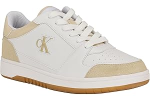 Calvin Klein Women's Hania Sneaker, White/Beige 141, 11
