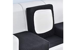 ‎WEJOY WEJOY Sofa Sitzkissenbezug, Stretch Sitzkissenschutz, Elastischer Kissenbezüge, Husse Überzug Bezug Für Sofa Sitzkissen, rutschfest Stoff Tartan