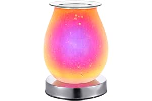 DICIMI 3D Water Droplet Electric Wax Burner UK - Touch Control Oil Burner, Smokeless Warmer for Wax Melts & Essential Oils, Spa/Home/Office Gift