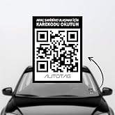 AutoTag Qr Kodlu Akıllı Ara&ccedil; Etiketi - Karekod Numarat&ouml;r - İ&ccedil;ten Yapıştırmalı Cam Etiket