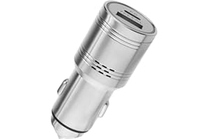 GULIKIT Rilevatore di monossido di carbonio in acciaio INOX Guli 2 porte 2.4 A caricabatteria da auto con sicurezza, multi-funzione di emergenza auto rilevatore di monossido di carbonio