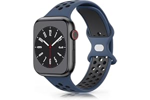 Wanme Pasek do zegarka Apple Watch 49 mm, 45 mm, 44 mm, 42 mm, 41 mm, 40 mm, 38 mm, miękki silikonowy pasek zamienny do iWatch / Apple Watch Series 9 8 7 6 5 4 3 2 1 SE Ultra
