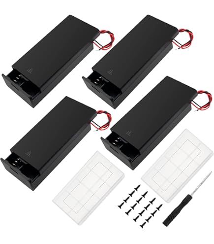 LBTODH 2 STKS 18650 Batterij Houder Met Lood Draad Bundel 18650 Batterij Houder 11.1V DIY Batterij Opbergdozen Zwart Plastic Batterij Case Kit