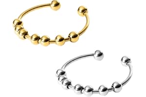 Purelei® Shade Anxiety Ring Set - Fidget – Damenring aus langlebigem Edelstahl – Wasserfeste Ringe – in verstellbaren Größen erhältlich von 50-66 - Modeschmuck für deinen individuellen Look