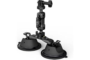 SMALLRIG Dubbel sugkopp kamerafäste för actionkamera, bilfönster, för DLSR, kompakt kamera (för GoPro, för Sony ZV-1, för Can