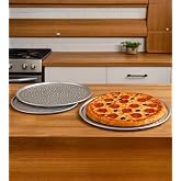 Paslanmaz &Ccedil;elik Pizza Tepsisi,Delikli Lahmacun Ve Pizza Tavası,Fırın Tepisisi 3'l&uuml; Set 28,32,36 cm