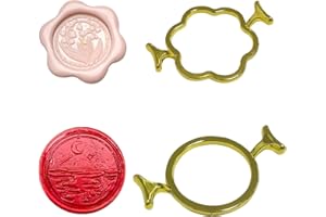 MAXQUU 2 sellos de cera de metal con forma redonda de flor de ciruelo