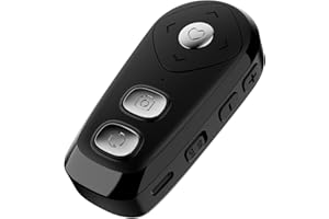 Page Turner Kabellose Kamera-Fernbedienung mit Zoom-Auslöser mit Front-/Rückkamera-Schalter für Foto & Video, Smartphone-Fernbedienung Clicker für iPhone iPad iPod und die für TikTok (Schwarz)