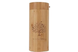Youdear Service Eco Bomboo Urna de dispersión Tubo de dispersión biodegradable para cenizas Urna de cremación para cenizas adultas Urnas para cenizas masculinas y femeninas (grande (árbol)) natural