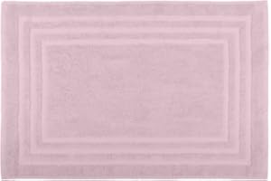 Lovely Casa - Tapis de Bain - Taille 45x70 cm - 100% Coton Bio - Couleur Poudre - Modèle Lagune - Linge pour la Maison - Doux et Confortable - Idéal pour la Salle de Bain