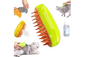 ‎HOIDOKLY Steamy Katzenbürste, 3 in 1 Katze Dampfbürste, Selbstreinigende Dampfkatzenbürste, Katzendämpferbürste für Massage, Multifunktionale Katzenpflegebürste, Elektrischer Haustier-Massagekamm