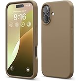 Apple iPhone 16 Uyumlu &Ouml;zel İpeksi Dokunuş Hissi Veren İ&ccedil;i Yumuşak Kadife Lansman Silikon Kılıf Kapak (Kahverengi)