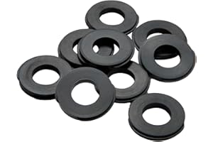 OFFO Płaska uszczelka, pierścień uszczelniający, podkładka do węża prysznicowego, 2 mm do węża prysznicowego 1/2 cala, cienka, czarna