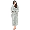 NY Threads Women Fleece Hooded Bathrobe - Plush Long Robe