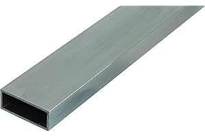 Alberts 472511 Tubo rectangular Aluminio, natural 2000 x 50 x 20 mm
