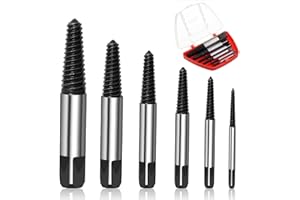 iCovalescent 6 Pièces Extracteur de vis et Boulons, Extracteur de vis Casse avec Boîte de Rangement