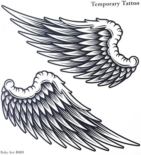 GRASHINE Waterproof and non toxic hot selling fashionable large Angel wings temporary tattoo sticker for women and man