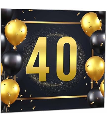 40th Birthday Card - Men Or Women - 3D Pop Up 40 Year Old Card | Happy