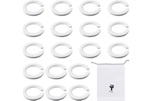 MEMOFYND Juego de 18 piezas de accesorios de fijación de anillo reductor de sombra de lámpara con una bolsa de almacenamiento, E27 a E14 screw reducer el lavado, espaciador de aislamiento de plástico, anillo