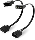 RNEHON 4-poliges Verlängerungskabel 2 M (5 Stück) – Für RGB-LED-Deckleuchten, IP67 Wasserdicht, Mit Stecker & Buchse