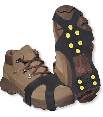 Crampons Antidérapants 4 Pièces – Taille 40-45 – Pour Randonnée Hiver, Glace Et Neige