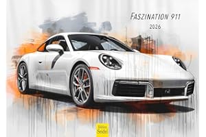 ‎EDITION SEIDEL Edition Seidel Premium Kalender Faszination 911 2026 Format DIN A4 Wandkalender Autokalender Luxus Auto Rennwagen Modern Pop Art Collage Style