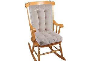 Big Hippo Cuscino per sedia a dondolo per interni ed esterni, da giardino, con schienale alto/sedia a dondolo, morbido, confortevole, lungo per ufficio, casa, beige