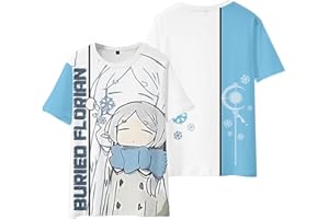 XHOMESHOP Anime Frieren: Beyond Journey's End Kapuzenpullover Sousou no Frieren 3D Grafik Druck Kurzarm T-Shirt Sweatshirt mit Reißverschluss Elastische Taille Hose Frieren Cosplay Kostüm
