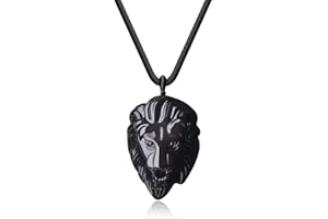 COAI Pendentif Tête de Lion Obsidienne Noire Ajustable Homme