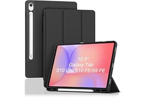 ProCase Cover per Galaxy Tab S10 Lite /S10 FE 10,9 Pollici 2025 /S9 FE 10,9 Pollici 2023 con Portapenna S fe Auto Svegliati/Sonno -Nero