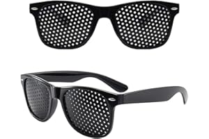 MisFun 2 Pièces Lunettes à Grille et Sténopéïques, Lunettes Repos à Sténopé, Détente des Yeux, Entraînement des Yeux