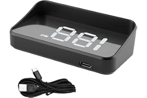 XINZHIZHU M2 Heads Up Display Car Windscreen Speedometer Projector GPS Digital Speedometer Car MPH HUD Display Wireless Speed Meter with GPS Beidou Plug and Play Clear Display with Sunshade for All Cars