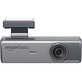Amazon Basics Car Dash Camera Full HD 1080p, 150° Wide Angle, F2.0 Aperture, Super-Capacitor, G-Sensor, WiFi, Parking Mode, U