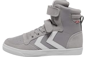 hummel Slimmer Stadil Leather High Unisex Kinder Athleisure Sneaker Mit Klettverschluss