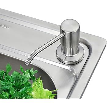 Einbau-Küchenspüle Arbeitsplatte Seifenspender, ARKTeK Edelstahl