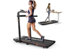 Decorcn Laufband für Zuhause, Walking Pad, 2.5 PS Laufband Schreibtisch mit Bluetooth-Lautsprecher, Fernbedienung Breiter Laufgürtel Laufband Klappbar Büro Fitness
