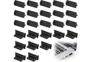 ARADOEA 20pcs USB Dust Cover Silicone Anti Dust Plugs USB 2.0/3.0 Charging Port Plug Cover Cap Female Jack Interface Dust Protectors Waterproof Dustproof Compatible with Tablet PC Notebook Laptop (Black)