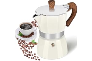 Retoteng Espressokocher für den Herd, 3 Espressotassen, Mokkakanne – 142 ml, manuelle kubanische Kaffee-Perkolator-Maschine, Mokka, italienische Espresso, Brauer
