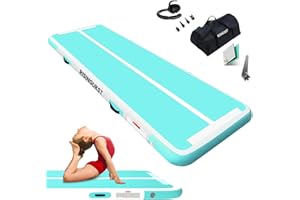RISINGUKST Air Met Track - Colchoneta de gimnasia artística 2m/3m/4m/5m/6m Colchoneta inflable para gimnasia 10/15/20cm deportiva con bomba para ejercicio/yoga/gimnasio