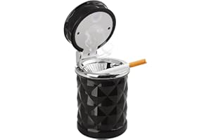 JOMEWORY Car Ashtray LED Light Ashtray with Lid Smell Proof Portable Car Ashtray Car Ashtrays with Lid Mini Car Trash Can for Car Cup Holder, Home,