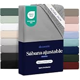 Dreamzie - Fitted sheet 180 x 200 cm - 100% microfibre - soft | Grey &middot; High Height 35 cm &middot; OEKO-TEX Certified &middot; For High Matt