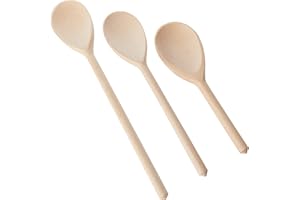 Tala Wooden Spoon Set of 3, Cooking and Baking Need and Perfect for use with Non-Stick Bakeware