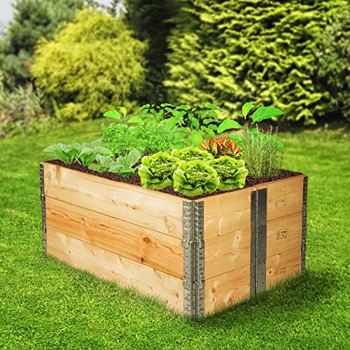 TecTake Hochbeet Rahmen faltbar 120 x 80 x 19 cm – diverse Mengen – (3x Hochbeet | Nr. 402272) - 2