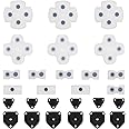 The Lord of the Tools 3 Sets Conductive Silicon Button Pads Controller Button Replacement Repair Part Compatible with Sony Playstation 4 PS4 Controller